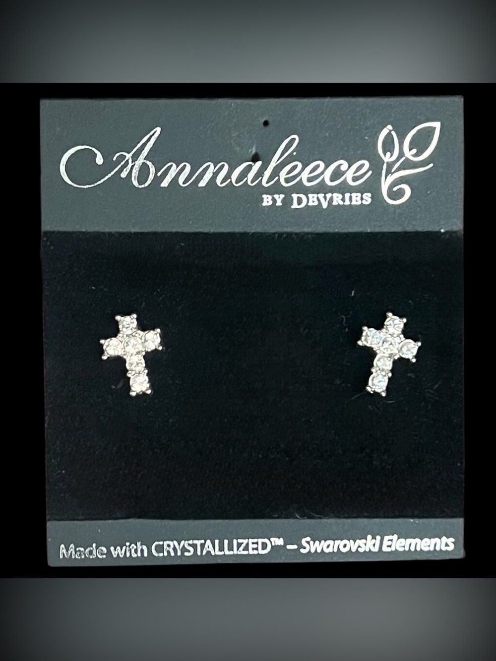 Vintage Swarovski Cross Earrings